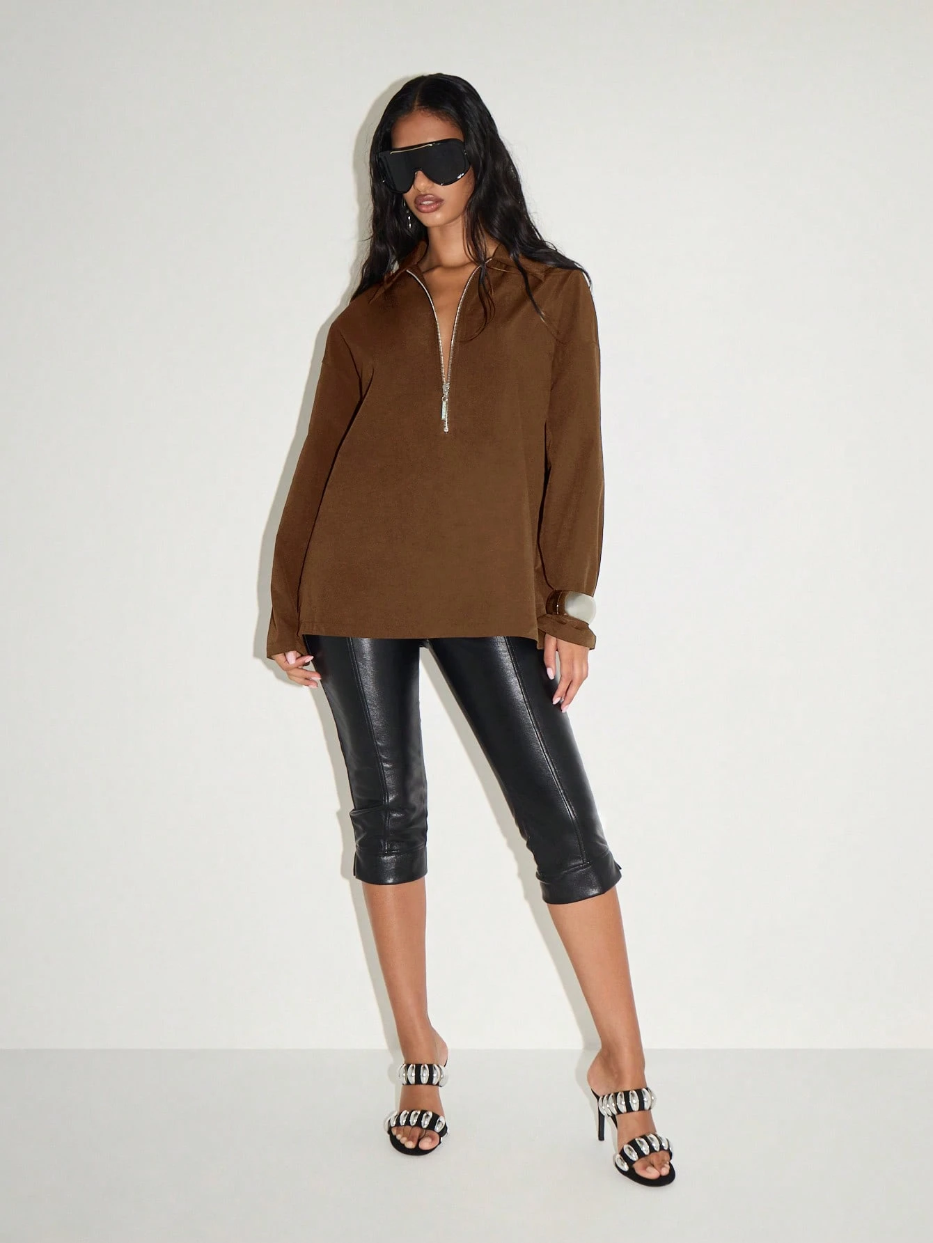 KIZN Pulloverhemd mit Viertelreißverschluss und Kragen