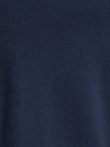 SHEIN Clasi Sweater Pullover Berkerah Bulat dengan Pita dan Payet untuk Hari Valentine - Navy Blue - View 5