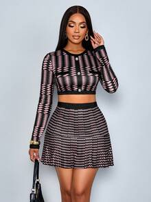 SOLERSUN Sexy und eleganter Pendler Damen Karoanzug mit Langarm für Herbst und Winter im Stil des alten Geldes, geeignet für Halloween und Weihnachten - Schwarz - Übersicht 1