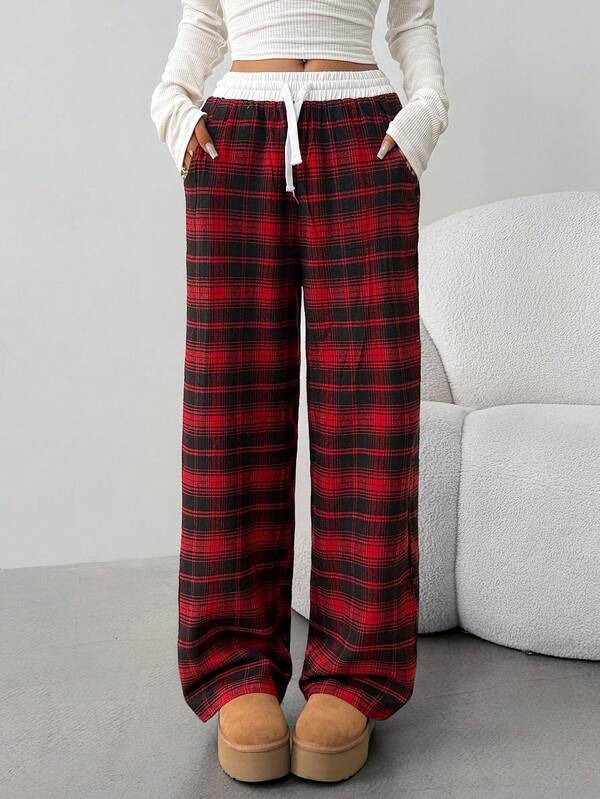 Teen Girl Sequin Panel Elastic Waist Casual Loose Fit Pants Sequin Pants