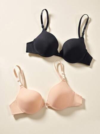 Snug Zone 女士休闲纯色多色聚拢文胸，采用轻微弹力面料，露背设计