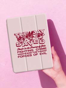 THE POWERPUFF GIRLS X SHEIN 1 件可爱创意卡通联名款，高端质感，简约全透明，防震时尚平板电脑保护套，万圣节和圣诞节礼物，兼容三星 Galaxy Tab 和 iPad - 彩色 - 查看 6