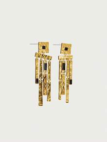Glisma 18kWomen Dangle Earrings,Outfits,Gothic/Goth,Old Money,Beaded,Western Jewelry,Metallic/Texture,Gemstone,Fall/Autumn/Winter,For Mom/Women/Girl/Mother,Premium,Vintage,Cross - Yellow Gold - View 5