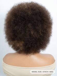 非洲假发，真人发，佩戴方便，无需胶水，非洲卷发假发，棕色混色，70年代风格，蓬松非洲假发，大号假发 - S2/30 - 查看 6