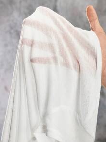 ROMWE Avant 性感Y2K透视深V领交叉金属图案修身女式T恤 - 白色 - 查看 10