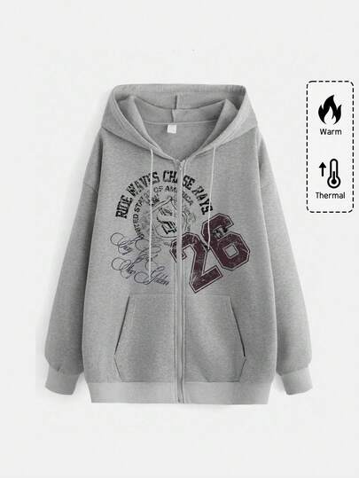 ROMWE Street Life 大码 Y2K 千禧年复古拼布印花休闲运动宽松运动衫