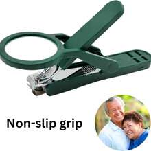 超大号 2.5 倍放大指甲钳套装 – 碳钢刀片，精准切割；防滑手柄，适合关节炎患者；防锈 ABS 材质 – 套装包含脚趾甲钳、剪刀、指甲锉和亚克力切割器 – 非常适合老年人、视力障碍人士和小宠物使用