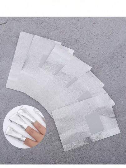 300 Aluminum Foil Nail Polish Remover Pads, Absorbent Fabric Blocks, 2-Inch X 3-Inch Size, Suitable For Home Manicures And Salon Use, Can Remove Gel Nail Polish, Nail Polish, And Acrylic Nails.