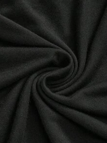 ROMWE Grunge Punk Y2K朋克风金属孔眼装饰短款连帽吊带背心，深V领口 - 黑色 - 查看 4