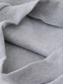 两件套：女童甜美风圆领粉色蝴蝶结印花卫衣搭配休闲裤，秋冬款 - 灰色 - 查看 7