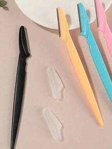 6/12/100支装去角质工具和眉刀 - 男女通用面部脱毛器，去除面部绒毛，妈妈礼物，生日礼物，圣诞礼物 - 彩色 - 查看 3