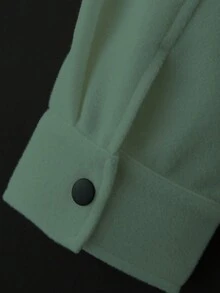 Claim Dot Men's Casual Button-Up Long Sleeve Jacket, Autumn/Winter,Men's Autumn And Winter Light Luxury Mature Casual Tweed Lapel Pocket Warm Elastic Cuffs Overcoat - Green - View 5