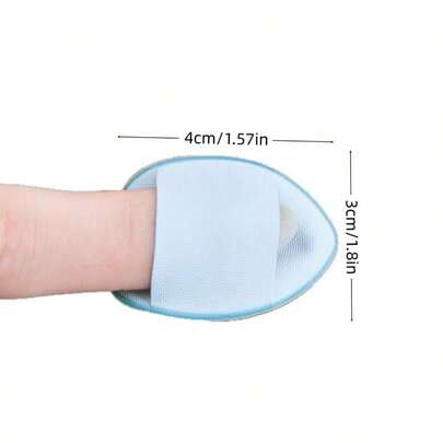 5件套迷你气垫粉扑套装，拇指形化妆海绵，适用于粉底液、遮瑕膏、鼻部、眼部等部位，专业化妆工具套装，女士旅行必备化妆包