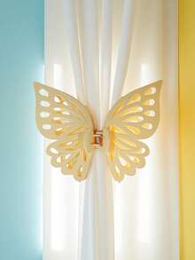 Joivida 1pc Butterfly Shape Curtain - Home Living Room Bedroom Room Curtain Fixer, Bedroom And Living Room Decor Accessory, Home Decor Good Bow Curtain,Christmas, Valentine's Day - Multicolor - View 4