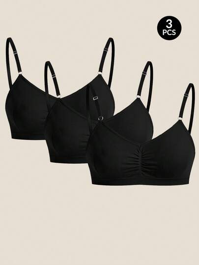 Set Of 3 Bra Styles: Brassier And Non-Wired Bra (Wireless)