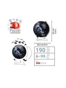 Ravensburger Star Globe Glow In The Dark 180 Piece Jigsaw Puzzle Age 6 Years+ 11544