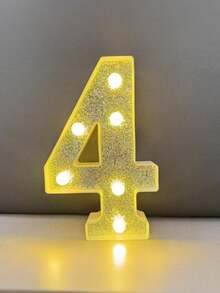 1 套 1-100 年 LED 银色闪光生日数字灯、订婚/婚礼/周年纪念数字灯、生日派对装饰灯 - 銀色 - 查看 8