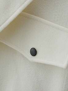 Claim Dot 男士休闲长袖纽扣外套，秋冬季，男士秋冬轻奢成熟休闲粗花呢翻领口袋保暖弹力袖口大衣