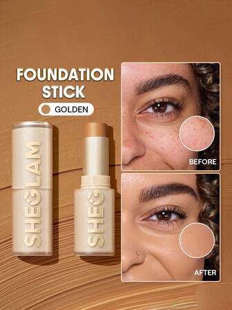 Fondotinta In Stick Ad Alta Copertura Skin Magnet-Dorato Fondotinta In Stick A Lunga Tenuta, Senza Pori, Impeccabile, Facile Da Usare, A Copertura Totale, Per Tutti I Tipi Di Pelle, Resistente Allo Sbiadimento, Anti-Sudore, Leggero, Cruelty-Free, Liscio, Naturale, Effetto Pelle Fondotinta In Stick Traspirante, Formula Delicata, Fondotinta Per Il Trucco Marchio Bellezza Trucco Cosmetico Per Donne Ragazze Perfetto Per Autunno Inverno Ideale Per Y2K Elegante Moda Adatto Per Compleanno Natale Presente Festa Pronto Migliore Colore