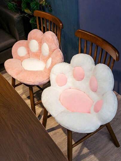 1 PIEZA Cojín con diseño de pata de oso de dibujos animados, cojín para asiento de oficina, cojín con diseño de pata de gato, decoración del hogar, cojines decorativos para fiestas, mejores decoraciones navideñas, decoración de habitación, Navidad, Invierno