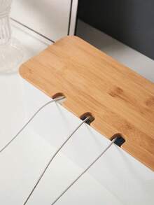 Große Kabelmanagementbox - Holzoptik Kabelorganizer und Abdeckung für TV-Kabel, Computer, USB-Hub und Steckdosenleiste unter dem Schreibtisch - ABS-Material - Verschiedenfarbig - Übersicht 6