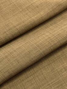 Franclia 女士纯色西装外套，长袖珍珠纽扣开合，适合工作通勤、日常穿着，秋冬季款 - 棕色 - 查看 5