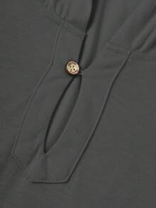 Manfinity Homme Men Solid Color Drawstring Hooded Wide Strap Tank Top, Summer - Dark Grey - View 6