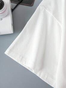 TOM & JERRY X SHEIN Men's Casual Cartoon & Letter Graphic Round Neck Short Sleeve T-Shirt, Summer