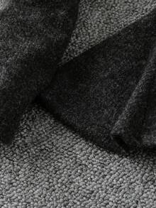 Franclia Women's Elegant Minimalist V-Neck Long Sleeve Ruffle Hem Fitted T-Shirt And High Waist Casual Flare Leg Knit Pants 2 Piece Set, Slimming - Black - View 7