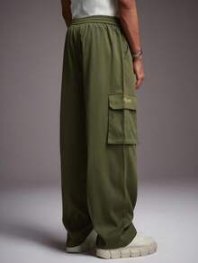 STYNVO 男士休闲百搭字母刺绣纯色工装裤