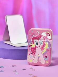My Little Pony X SHEIN 可爱图案印花PU皮革材质粉色可折叠高清便携镜，可独立支撑或手持，轻巧便携，方便检查妆容细节，适合旅行和通勤，独角兽、暮光闪闪、碧琪、云宝黛西图案，紫色、粉色、蓝色 - 彩色 - 查看 4