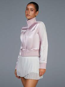 Fluxe 女式侧条纹长袖拉链休闲夹克 - 粉色 - 查看 6