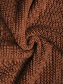 Elenzga 2pcs Women Casual Long Sleeve Top And Mini Skirt Co-Ord Set - Coffee Brown - View 7