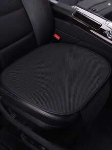 1/3PCS Universal Car Seat Cushion Summer Thin Woven Viscose Cooling Breathable Soft Comfort Anti Slip Front Rear Seat Cover For Driving Commuting Travel Auto Accessories - Black - View 6