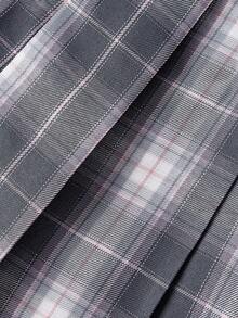 ROMWE J-Fashion Plaid Pleated Casual Summer Fashion Versatile Mini Skirt - Multicolor - View 4