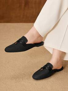 MOTF PREMIUM GIÀY LÓT BẰNG TUA RUA THOẢI MÁI DÀNH CHO NỮ - màu đen - Xem 3