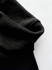 新款加厚百搭圆领长袖女式T恤，冬季款 - 黑色 - 查看 12