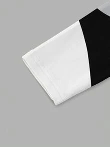 Rovax 女士修身长袖圆领T恤，印有面部特征图案 - 彩色 - 查看 5