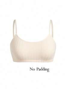 Ocili Women's Comfortable Cotton Rib Knit Bra - Khaki - View 8