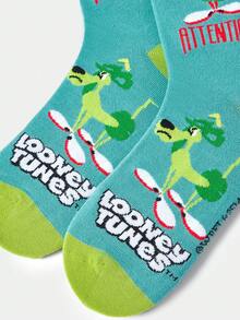 LOONEY TUNES X SHEIN Calcetines tipo tripulación para mujer - Multicolor - Ver 3