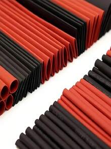 127pcs Black & Red 2:1 Heat Shrink Tubing Kit For VariousPipes,Cable Hamess,Wire Management And InsulationProtection - Multicolor - View 2