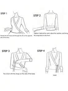 Elyressa 印花裹身式短款V领系带长袖开衫毛衣，休闲优雅女士针织套头衫，秋冬款 - 白色 - 查看 3