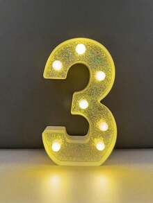 1 套 1-100 年 LED 银色闪光生日数字灯、订婚/婚礼/周年纪念数字灯、生日派对装饰灯 - 銀色 - 查看 10