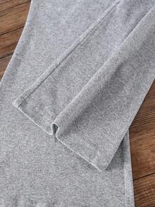 Genkimix Kids 3 st/set flickbyxor med hög midja och elastiska utsvängda byxor, mjuka och enfärgade, mångsidiga slim fit-leggings, lämpliga för vår och höst