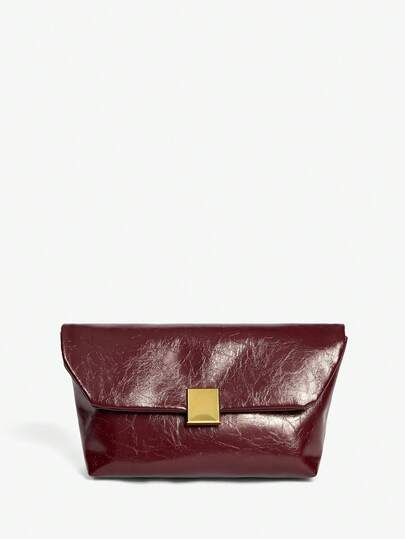 Maija Ladies, Women Clutchs, Red Bag, Fashionable, Elegant, Simple, Personalized, Versatile, Rivets, For Classic, Commute, Office, Date, Daily, Shopping, Afternoon Tea, Valentine's Day Valentines