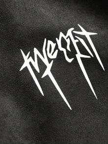 PAVTROS Men's Casual Turndown Collar Thermal-Lined Black Jacket With Small Logo Print, Retro Streetwear Style, Suitable For Autumn/Winter