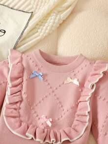 SHEIN فستان متوسط الطول بتصميم كاجوال وناعم مع حافة مكسرة، للخريف/الشتاء - وردي مغبر - مشاهدة 5