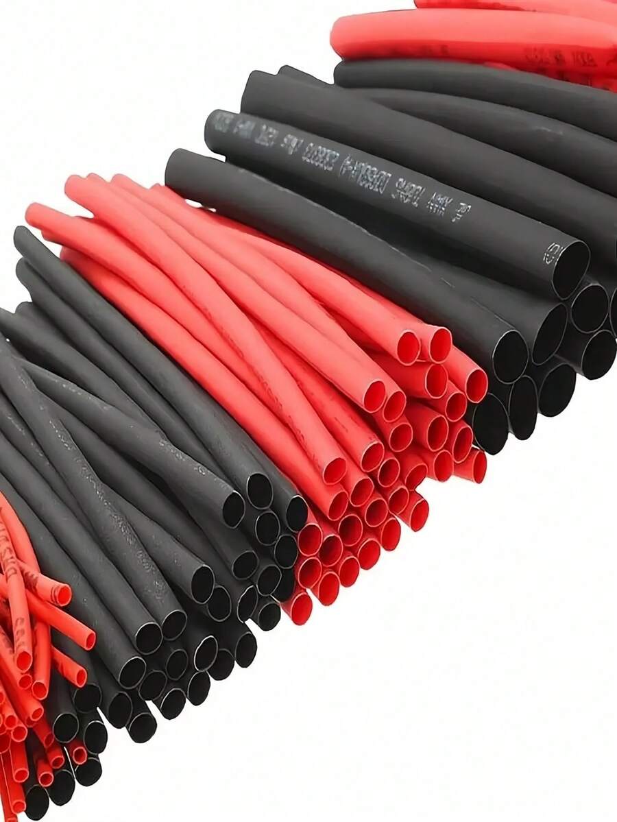 127pcs Black & Red 2:1 Heat Shrink Tubing Kit For VariousPipes,Cable Hamess,Wire Management And InsulationProtection - Multicolor - View 1