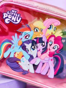 My Little Pony X SHEIN 1 Large-Capacity Cosmetic Bag, Multi-Function Storage Bag, Small Storage Bag, Travel Storage Bag, Digital Storage Bag, Can Be Used For Daily Carrying Of Small Items, Travel, Office, Makeup, Or Study, Suitable For Men, Women, Students, Twilight Sparkle, Rainbow Dash, Applejack, Fluttershy, Pinkie Pie, Rarity,Gift Ideas - Pink - View 8