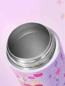 My Little Pony X SHEIN 16 盎司/500 毫升不锈钢保温防漏水杯，带吸管盖和硅胶吸管，方便男孩女孩使用，非常适合露营和上学使用。 - 淡紫色 - 查看 5